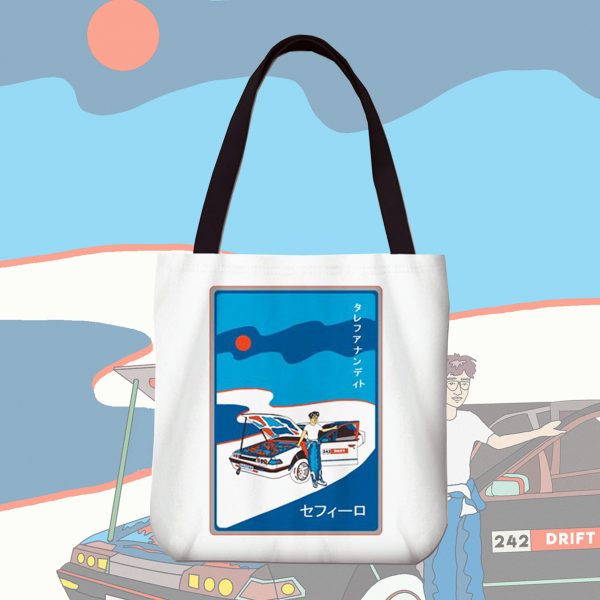 Illustration Art Bandung Car Zipper Tote Bag